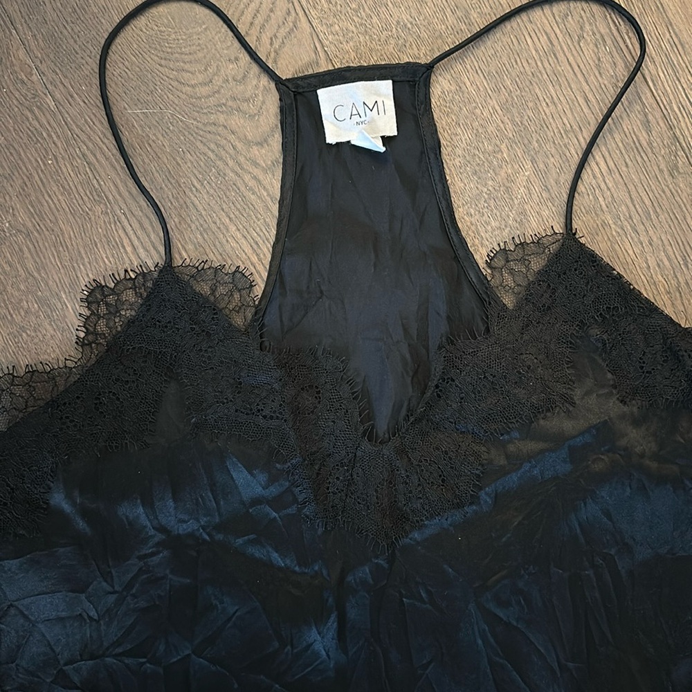 Cami NYC Racer Charmeuse Silk Cami NWT